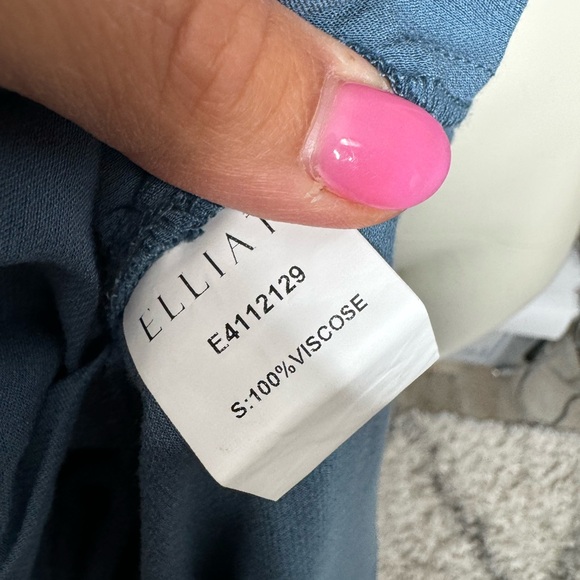 ELLIATT Revolve Shiny Satin Blue Sexy One Sleeve Mini Dress NWT Size Medium - Picture 12 of 13